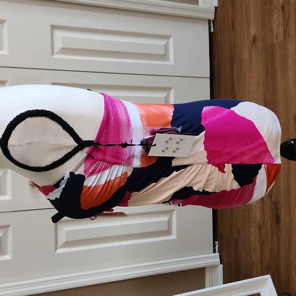 DYNK, NWT, Women's Swimsuit 🩱 Top, Size Large, Pink, Navy - Picture 3 of 12